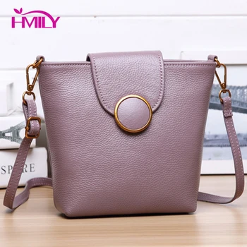 HMILY Women Daily Bag Genuine Leather Female Messenger Bag Cover Solid Color Shoulder Bag Mini Leisure Ladies Crossbody Bag
HMILY Women Daily Bag Genuine Leather Female Messenger Bag Cover Solid Color Shoulder Bag Mini Leisure Ladies Crossbody Bag