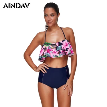 AINDAV Floral Ruffle Falbala Bikini Tops Set Plus Size Bathing Suits Beach Swimsuit Women Swimwear Halter Brazilian Biquinis
AINDAV Floral Ruffle Falbala Bikini Tops Set Plus Size Bathing Suits Beach Swimsuit Women Swimwear Halter Brazilian Biquinis