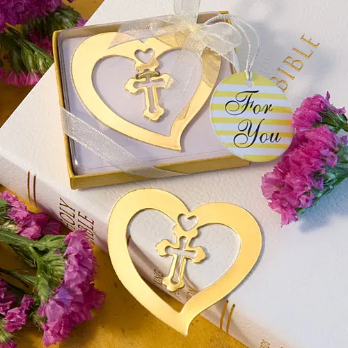 Fast Delivery Factory Directly Sale Wedding Favor Baby Shower Gold Heart & Cross Design Bookmark Favors Wholesale
Fast Delivery Factory Directly Sale Wedding Favor Baby Shower Gold Heart & Cross Design Bookmark Favors Wholesale