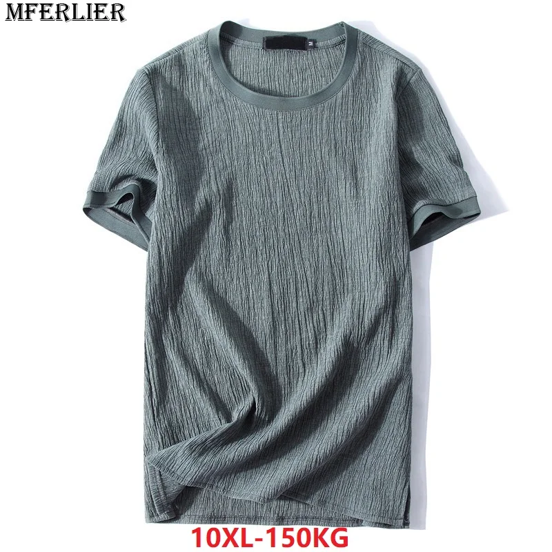 MFERLIER summer men T-shirts 8XL 9XL 10XL short sleeve plus size big larger cotton tees simple green tops 52 54 56 62 64 66 68 
MFERLIER summer men T-shirts 8XL 9XL 10XL short sleeve plus size big larger cotton tees simple green tops 52 54 56 62 64 66 68