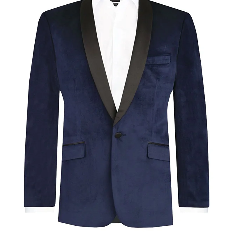 Slim fit Mens Suit Jacket with Black Shawl Lapel Navy Blue Velvet Male Blazer Fashion Style Tops Coat Latest Style
Slim fit Mens Suit Jacket with Black Shawl Lapel Navy Blue Velvet Male Blazer Fashion Style Tops Coat Latest Style