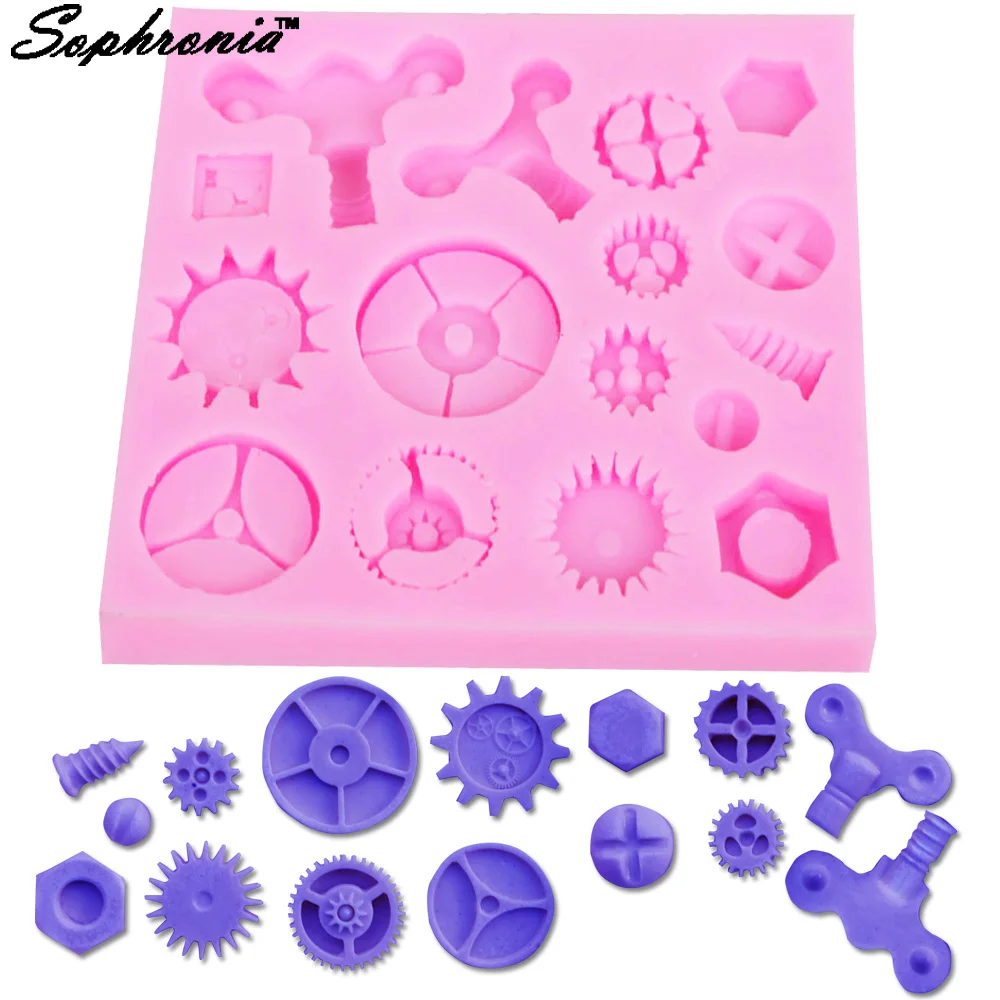 Sophronia M400 1pc Mechanical Gear Screw Silicone Mold Candy Fondant Baby Birthday Cake Decorating Tool Gumpaste 8*7.5*0.8CM
Sophronia M400 1pc Mechanical Gear Screw Silicone Mold Candy Fondant Baby Birthday Cake Decorating Tool Gumpaste 8*7.5*0.8CM