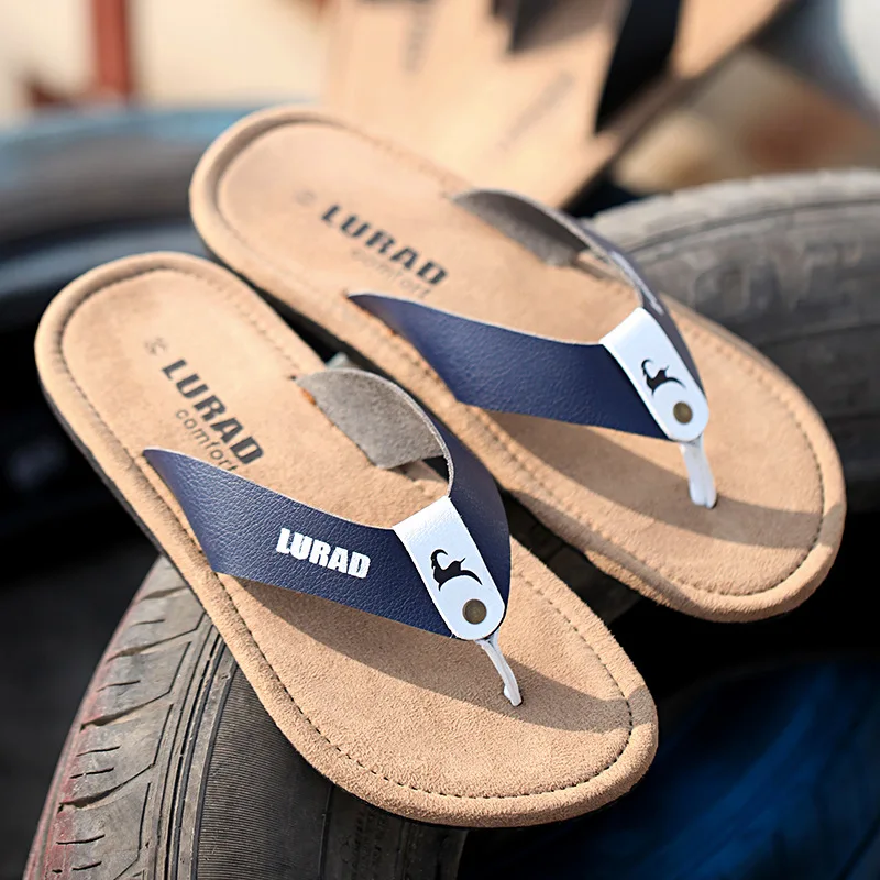 2018 casual British men's flip-flops summer leather sandals and slippers wear-resistant anti-slip pinch beach shoes tide
2018 casual British men's flip-flops summer leather sandals and slippers wear-resistant anti-slip pinch beach shoes tide