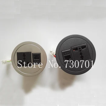 2019 Furniture desktop round socket with tel and internet connector cable cubby Round socket grommet
2019 Furniture desktop round socket with tel and internet connector cable cubby Round socket grommet