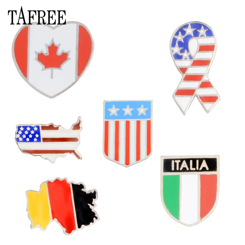 TAFREE Country Flag Shaped Lapel Pins America,Canada,Italia,Mexico Flag Badge Enamel Brooch for Denim Bag T-shirt Collar Pins Up
TAFREE Country Flag Shaped Lapel Pins America,Canada,Italia,Mexico Flag Badge Enamel Brooch for Denim Bag T-shirt Collar Pins Up