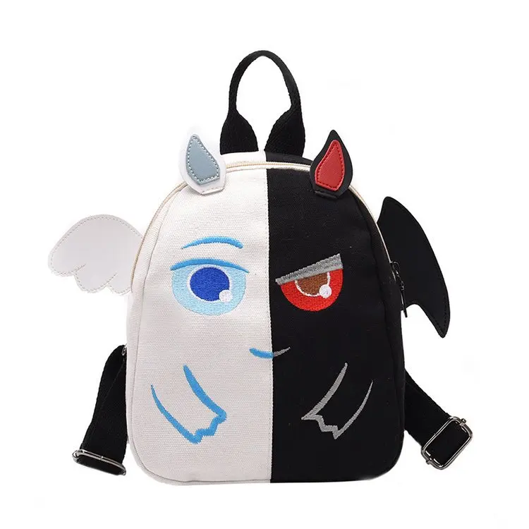Cartoon Image Angel Devil Playful Small Backpack New Tide Lady Contrast Color Shoulder Bag Suitable For Teenage Girl Mochila
Cartoon Image Angel Devil Playful Small Backpack New Tide Lady Contrast Color Shoulder Bag Suitable For Teenage Girl Mochila