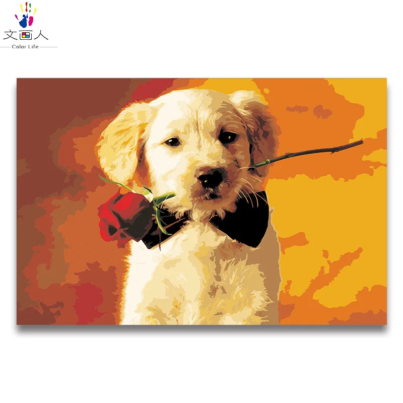 Digital painting by numbers Cartoon animal Cute dog With a bow tie With roses Express Objects cancas paint coloring by numbers
Digital painting by numbers Cartoon animal Cute dog With a bow tie With roses Express Objects cancas paint coloring by numbers