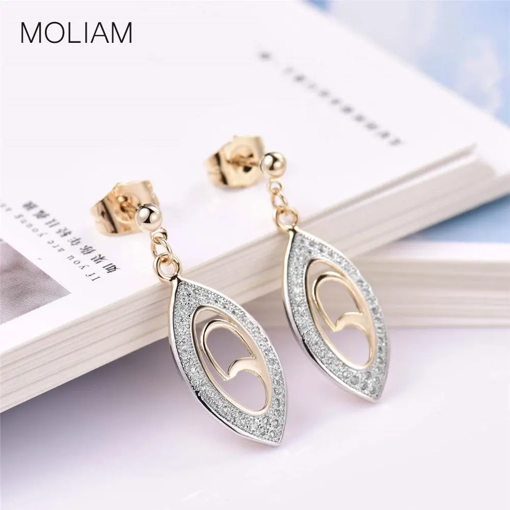 MOLIAM Fashion Trendy Drop Earrings for Women Gold-Color Micro Paved Tiny Cubic Zirconia Dangle Brinco Jewelry Gift 2018 MLE603
MOLIAM Fashion Trendy Drop Earrings for Women Gold-Color Micro Paved Tiny Cubic Zirconia Dangle Brinco Jewelry Gift 2018 MLE603