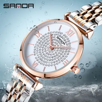 Bright Crystal Dial Women Dress Watches Luxury Diamond Fashion Ladies Wrist Watch Stainless Steel Waterproof Clock montre femme
Bright Crystal Dial Women Dress Watches Luxury Diamond Fashion Ladies Wrist Watch Stainless Steel Waterproof Clock montre femme