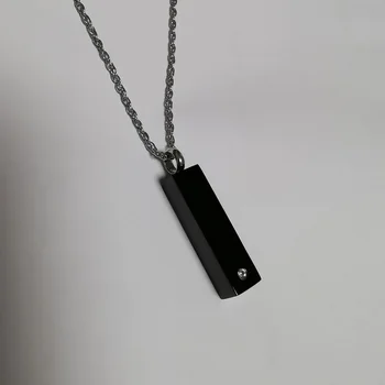 LKJ0706 Mini Clear Stone Inlay Black Cubic Bar Cremation Necklace for Men Funeral Urn Ashes Holder Memorial Stainless Steel
LKJ0706 Mini Clear Stone Inlay Black Cubic Bar Cremation Necklace for Men Funeral Urn Ashes Holder Memorial Stainless Steel