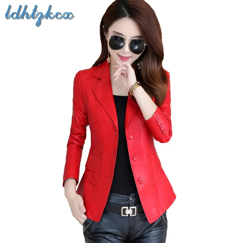 Leather Jacket Women Red Black M-4XL Korean Short Slim PU Coat 2019 New Spring Elegant Office Chic Leather Jackets Feminina CX06
Leather Jacket Women Red Black M-4XL Korean Short Slim PU Coat 2019 New Spring Elegant Office Chic Leather Jackets Feminina CX06