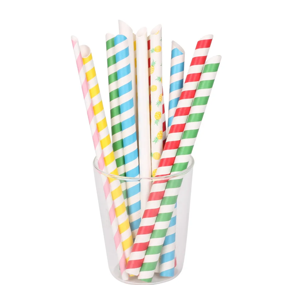 

25PCS Paper straw with cup cleaning brush paper straw drink pearl milkshake fat bubble tea straw cocktail wedding party,Rainbow