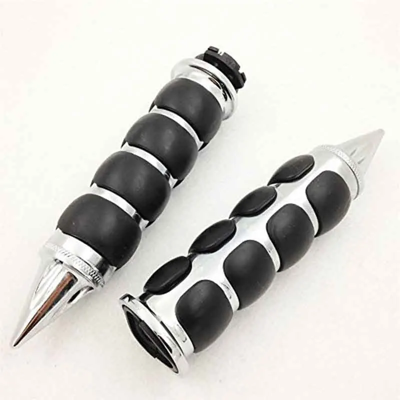 Spike Chromed 1" Rubber Handlebar Grips for Road King CVO Springer Deluxe Motorcycle
Spike Chromed 1" Rubber Handlebar Grips for Road King CVO Springer Deluxe Motorcycle