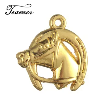 Teamer 15pcs/lot Lucky Jewelry Animal Horse Head and Horse Shoe Charm for Jewelry Making Handmade Necklace/Bracelets Accessory
Teamer 15pcs/lot Lucky Jewelry Animal Horse Head and Horse Shoe Charm for Jewelry Making Handmade Necklace/Bracelets Accessory