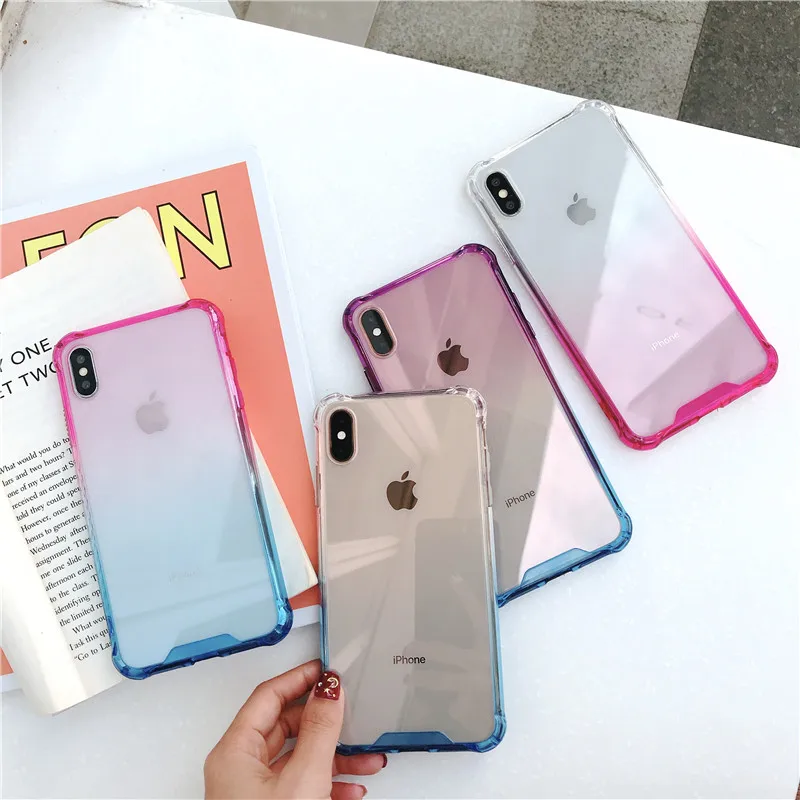Acrylic Silicone Case For iPhone 6 6S 7 8 Plus Clear Gradient Anti Knock Protective Phone Case For iPhone XS Max XR X Cover Capa
Acrylic Silicone Case For iPhone 6 6S 7 8 Plus Clear Gradient Anti Knock Protective Phone Case For iPhone XS Max XR X Cover Capa