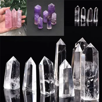 Home Decor Natural Rock Pink Rose Quartz Crystal Wand Point Healing Mineral Stone 3-color Decoration Crafts
Home Decor Natural Rock Pink Rose Quartz Crystal Wand Point Healing Mineral Stone 3-color Decoration Crafts