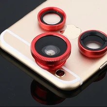 Fish eye universal 3 in 1 mobile phone chip lenses fisheye wide angle macro camera for iphone 6s plus 5s/5 htc samsung S6 S5 S4