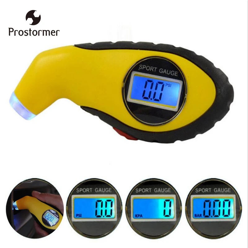 Prostormer ЖК-дисплей цифровой шины Давление тестер 0-150PSI Air метр инструмент для авто