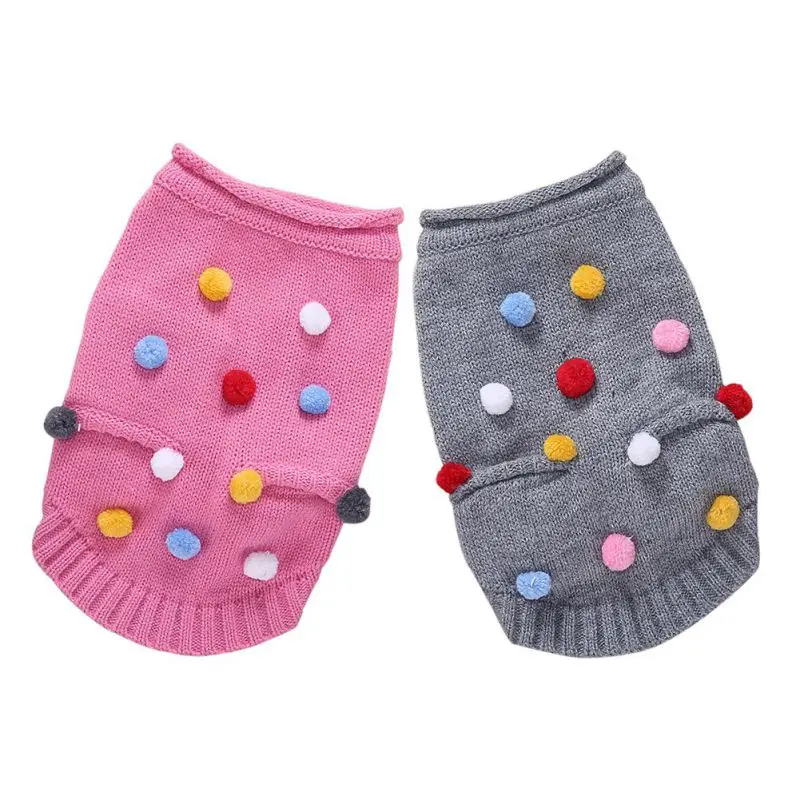 Lovely Cat Dog Winter Sweater with colorful ball Pet Dogs Warm Knitted Coat Knitwear Sleeveless Clothes S-XL Doggy Costume
Lovely Cat Dog Winter Sweater with colorful ball Pet Dogs Warm Knitted Coat Knitwear Sleeveless Clothes S-XL Doggy Costume