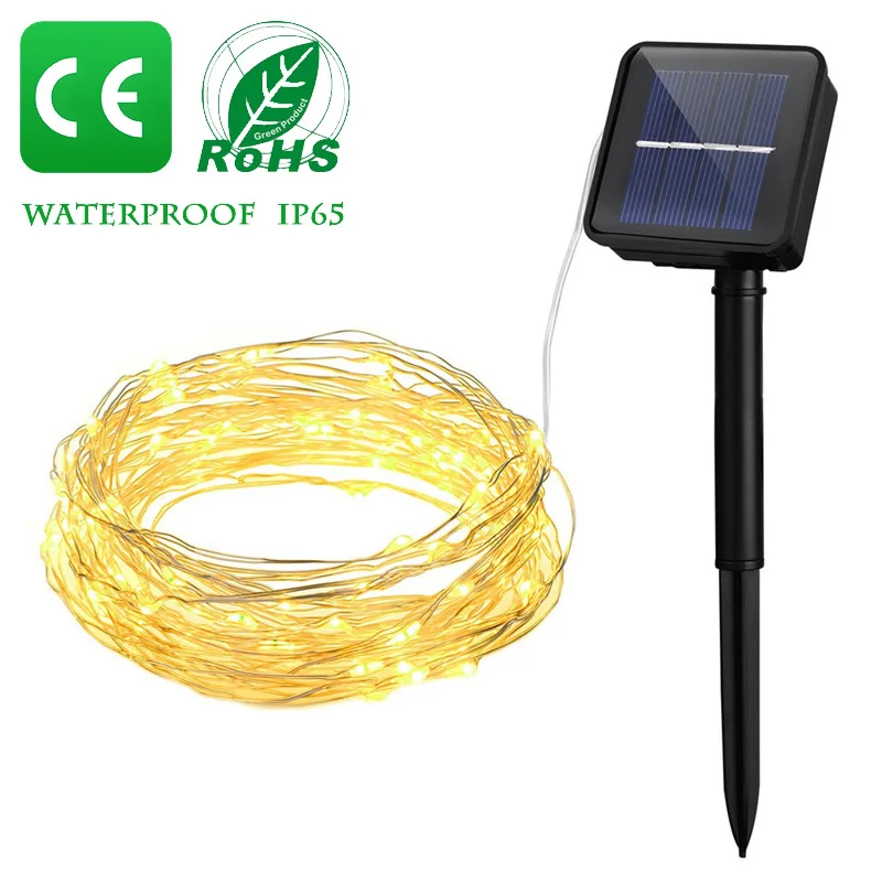 Christmas Solar LED String Light Waterproof 10M 33ft 100 LED Copper Silver Wire Fairy Lamp For Outdoor Garden Christmas Decor
Christmas Solar LED String Light Waterproof 10M 33ft 100 LED Copper Silver Wire Fairy Lamp For Outdoor Garden Christmas Decor
