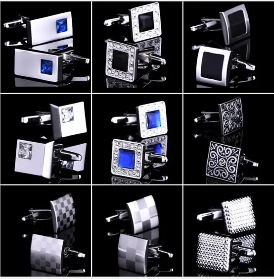 WholeSale 50pairs/lot Mixed order Rectangle Square Crystal Copper Cufflinks High End Classic Cuff Links 15 Pattern Designs
WholeSale 50pairs/lot Mixed order Rectangle Square Crystal Copper Cufflinks High End Classic Cuff Links 15 Pattern Designs