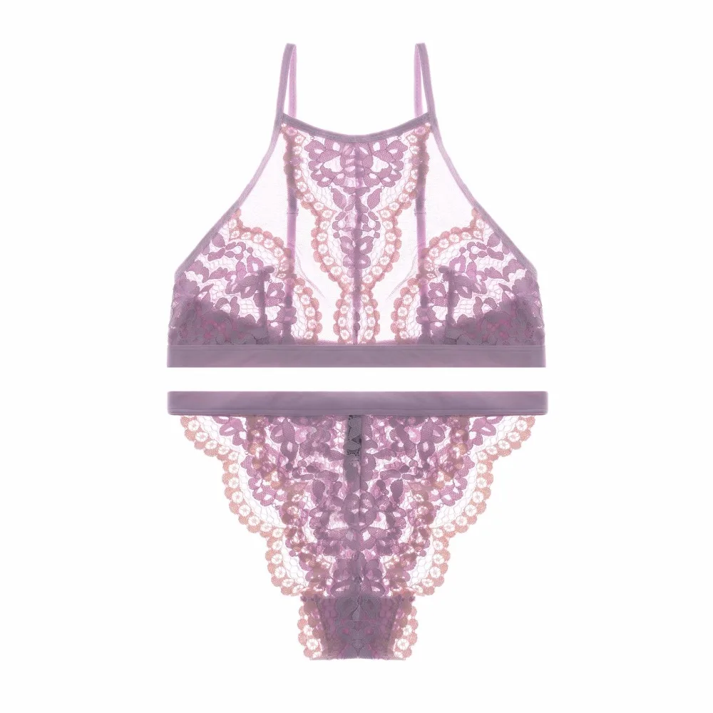 Lotia Halter Sexy Lace Seamless Wire Free Women's Underwear Set Female Ultra Thin Bra Brief Set
Lotia Halter Sexy Lace Seamless Wire Free Women's Underwear Set Female Ultra Thin Bra Brief Set