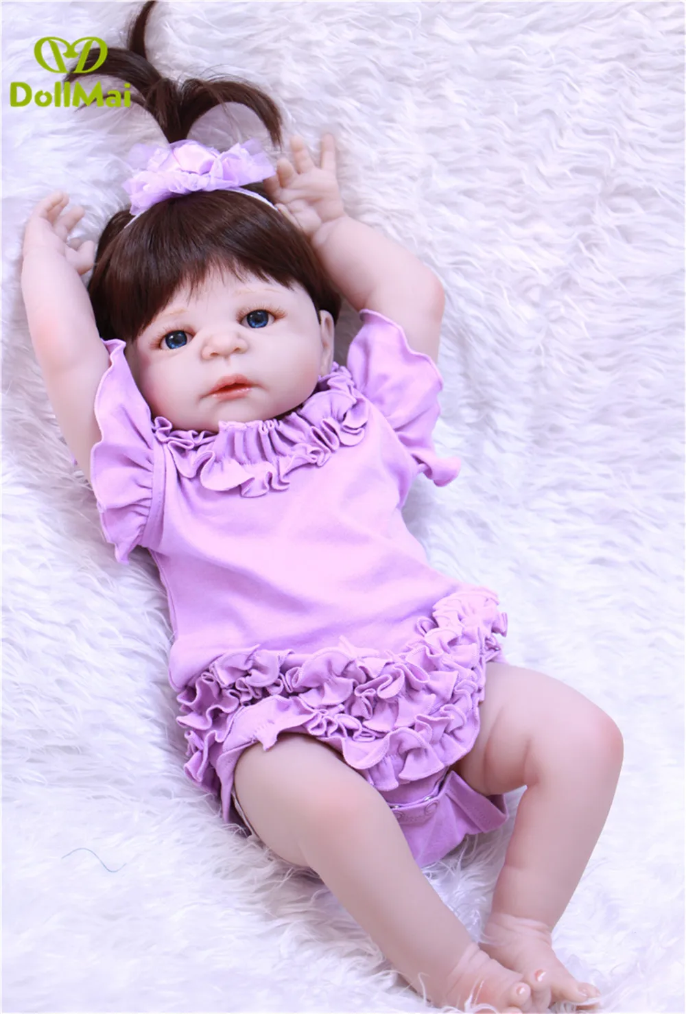 Full silicone reborn baby girl dolls 57cm newborn baby alive dolls gift bebes reborn com corpo de silicone menina Real bebek
Full silicone reborn baby girl dolls 57cm newborn baby alive dolls gift bebes reborn com corpo de silicone menina Real bebek