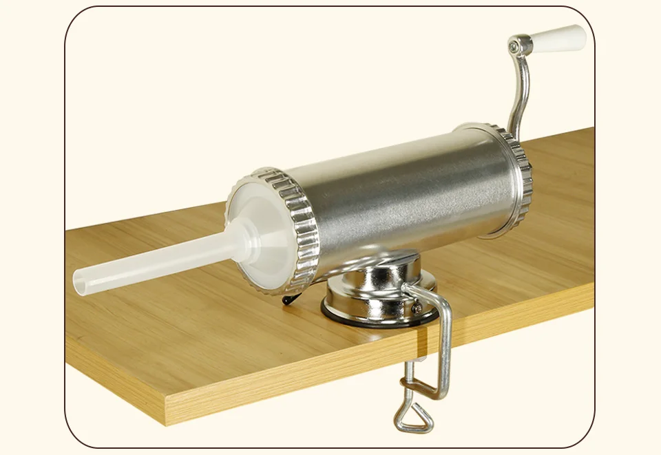 Aluminum Sausage Meat Stuffer With Suction Base _06