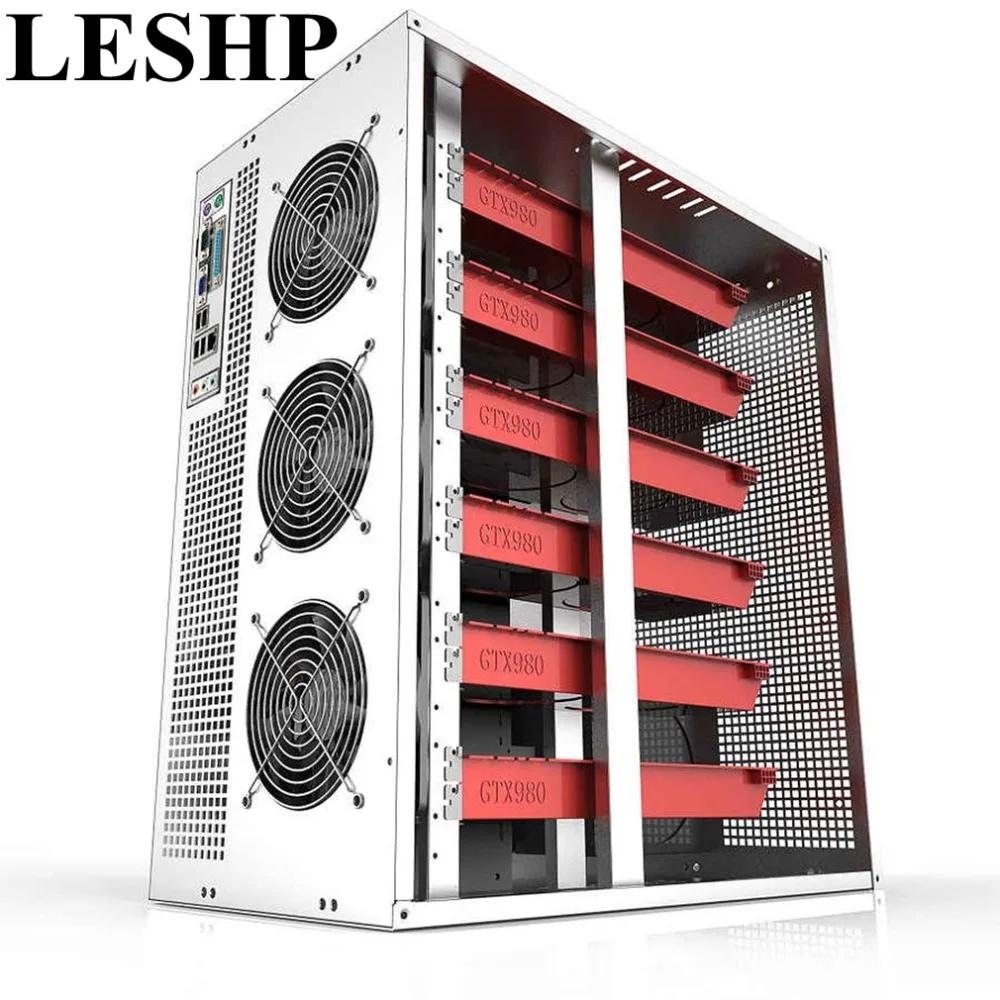 LESHP 6/8 GPU Vertical Type Graphics Server Chassis MicroATX/ITX/ATX 4U Mining Machine Chassis With Dual Power Supply Design
LESHP 6/8 GPU Vertical Type Graphics Server Chassis MicroATX/ITX/ATX 4U Mining Machine Chassis With Dual Power Supply Design