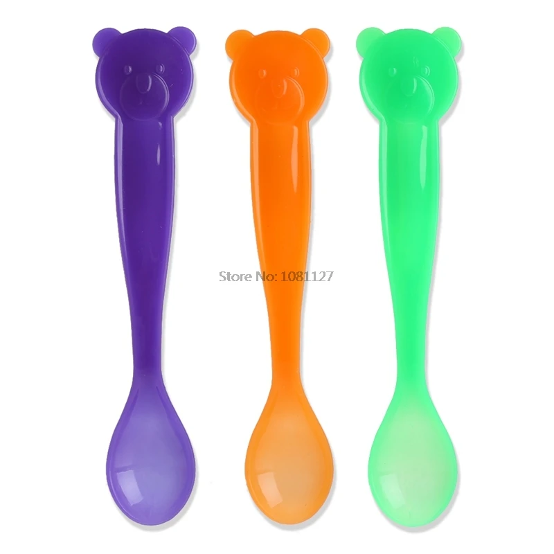 New 1Pc Baby Spoon Heat Sensing Thermal Colorful Safe PP Spoon+ Fork Anti-Skid Handle
New 1Pc Baby Spoon Heat Sensing Thermal Colorful Safe PP Spoon+ Fork Anti-Skid Handle