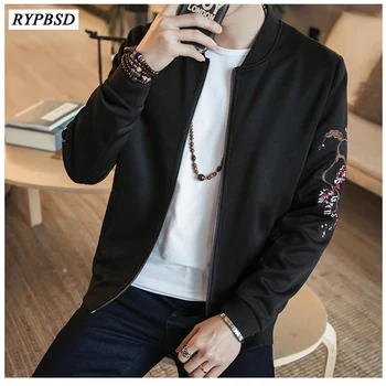 Chinese Style 2019 Spring Autumn Casual Bomber Jacket Men Vintage Crane Embroidery Baseball Collar Pilot Coat Clothing 5XL
Chinese Style 2019 Spring Autumn Casual Bomber Jacket Men Vintage Crane Embroidery Baseball Collar Pilot Coat Clothing 5XL
