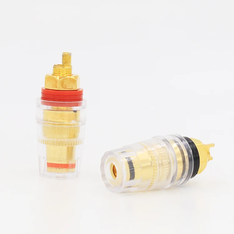 BP004 Transparent Gold plated 5mm cable 5 way binding post short thread terminals For speaker CD audio amplifier DAC
BP004 Transparent Gold plated 5mm cable 5 way binding post short thread terminals For speaker CD audio amplifier DAC