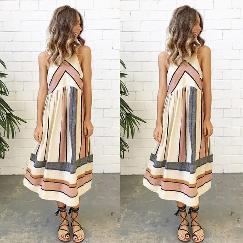 Women Lady Summer Dress Clothing Sleeveless Casual Party Dress New Arrive Sundress
Women Lady Summer Dress Clothing Sleeveless Casual Party Dress New Arrive Sundress
