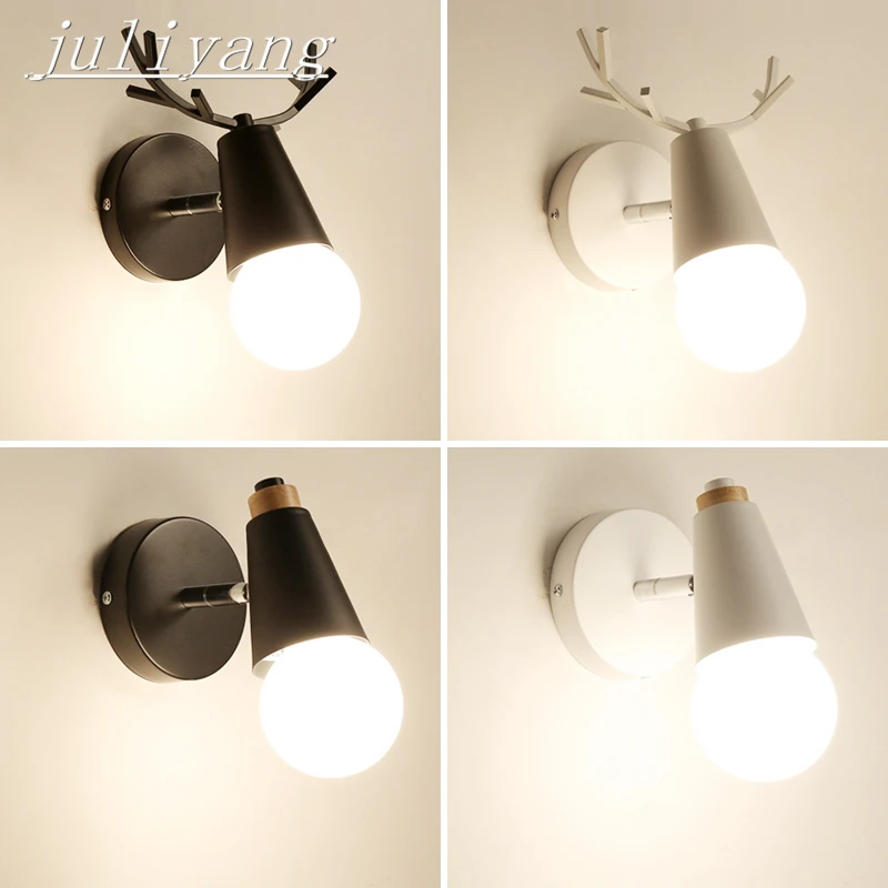 juliyang Deer head wall light with pull switch white black fix bulb Adjustable angle bed room living room wall lamp 110v 220v
juliyang Deer head wall light with pull switch white black fix bulb Adjustable angle bed room living room wall lamp 110v 220v
