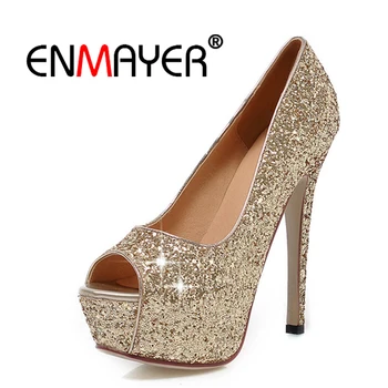 ENMAYER Sexy Women Fashion Heeled Sandal Spring And Summer High Heel Peep Toe Bling Black White Canvas Spike Heels Shoes WHY23
ENMAYER Sexy Women Fashion Heeled Sandal Spring And Summer High Heel Peep Toe Bling Black White Canvas Spike Heels Shoes WHY23