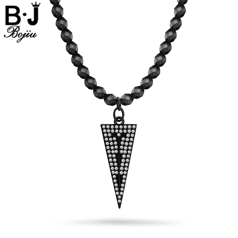 BOJIU Exquisite New Hematite Beads Women Chain Necklace Trendy Girl Triangle Pendant Short Necklaces For Lady NKS040
BOJIU Exquisite New Hematite Beads Women Chain Necklace Trendy Girl Triangle Pendant Short Necklaces For Lady NKS040