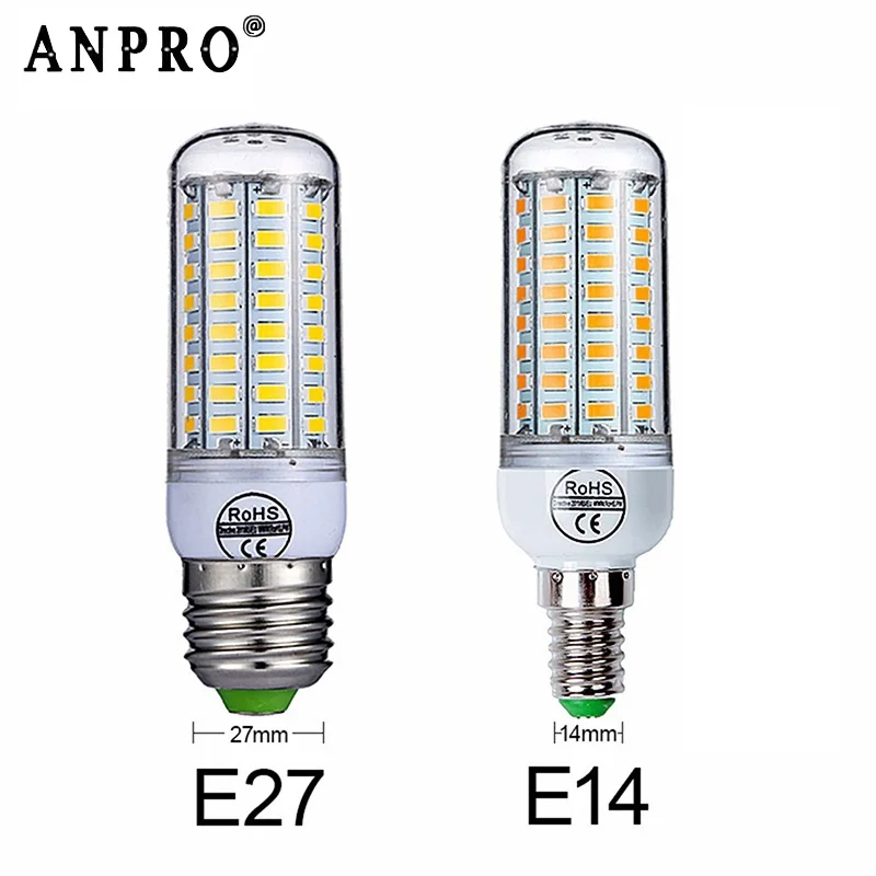 Anpro LED Bulb E14 E27 SMD5730 220V LED Light 24 69 72 LEDs Corn Bulb Chandelier Candle Light Lamp For Home Decoration
Anpro LED Bulb E14 E27 SMD5730 220V LED Light 24 69 72 LEDs Corn Bulb Chandelier Candle Light Lamp For Home Decoration