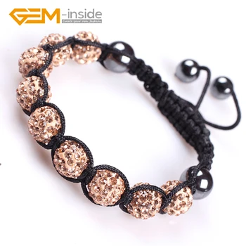 Assorted Colors 10mm Rhinestone Czech Crystal Ball Hand-knotted Bracelet For Women Adjustable Size Wholesale Gem-inside
Assorted Colors 10mm Rhinestone Czech Crystal Ball Hand-knotted Bracelet For Women Adjustable Size Wholesale Gem-inside