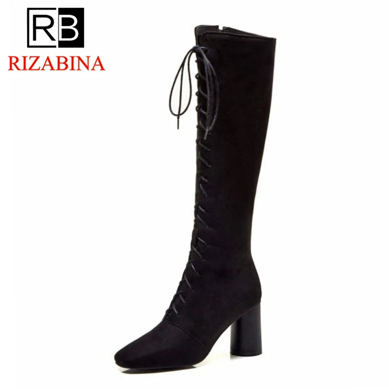 RizaBina Plus Size 32-48 Sexy Office Lady High Heels Boots Lace Up Knee Boots Solid Color Warm Shoes Women Party Winter Shoes
RizaBina Plus Size 32-48 Sexy Office Lady High Heels Boots Lace Up Knee Boots Solid Color Warm Shoes Women Party Winter Shoes