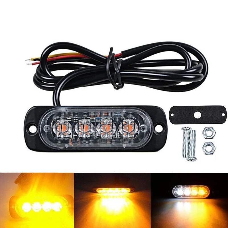 Car-Styling 12V 4 Led Strobe Warning Light Amber Red Blue Strobe Emergency Grille Flashing Lightbar Truck Car Beacon Slim Bright
Car-Styling 12V 4 Led Strobe Warning Light Amber Red Blue Strobe Emergency Grille Flashing Lightbar Truck Car Beacon Slim Bright
