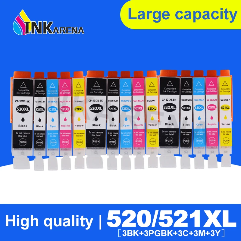 15PCS PGI-520 CLI-521 Refill Ink Cartridge for Canon Pixma MP550 MP560 MP620 MP630 MP640 MP980 MP990 MX860 MX870 IP3600 PGI 520
15PCS PGI-520 CLI-521 Refill Ink Cartridge for Canon Pixma MP550 MP560 MP620 MP630 MP640 MP980 MP990 MX860 MX870 IP3600 PGI 520