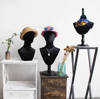 Fashion Style Hat Scarf Display Black Fabric Head Mannequin Head Model For Sale 
Fashion Style Hat Scarf Display Black Fabric Head Mannequin Head Model For Sale