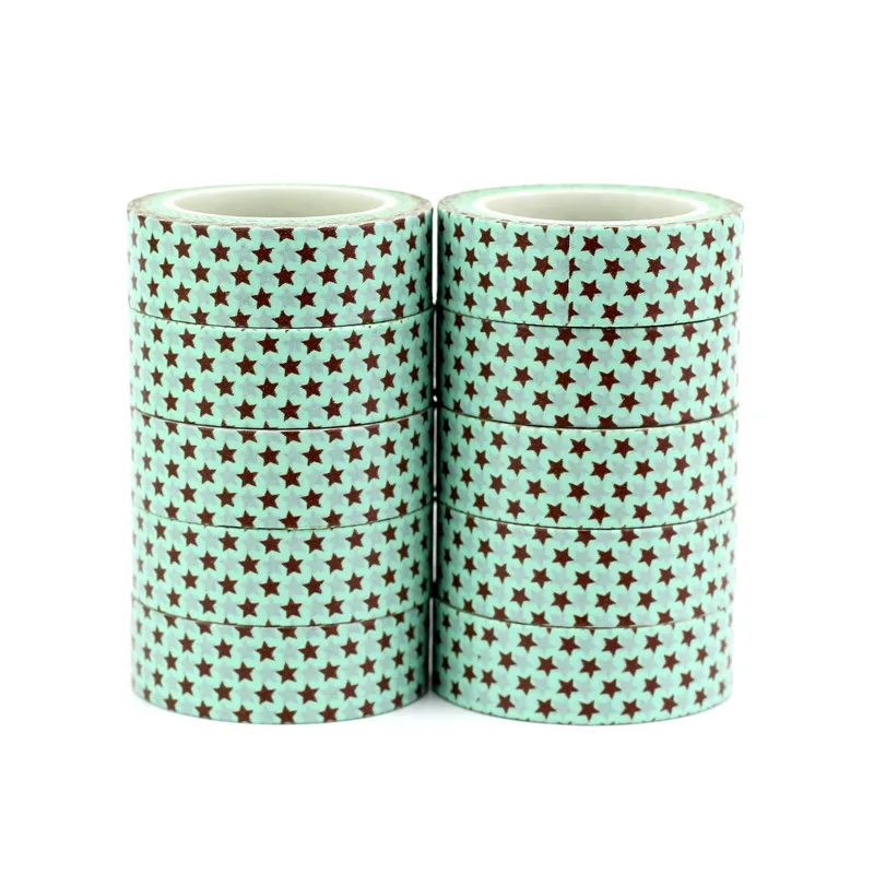 10PCS/lot Decorative Cute Mint Blue Stars Washi Tapes Paper for Scrapbooking Bullet journal Adhesive Masking Tapes Stationery
10PCS/lot Decorative Cute Mint Blue Stars Washi Tapes Paper for Scrapbooking Bullet journal Adhesive Masking Tapes Stationery
