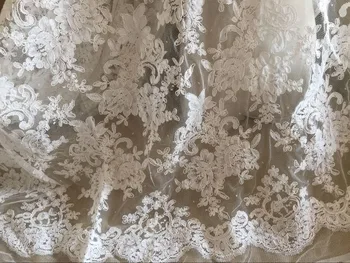 Fabulous Alencon Lace Fabric Luxury Ivory Wedding Lace Embroidered Retro Tulle Lace 51.9 Inches Wide 1 Yard
Fabulous Alencon Lace Fabric Luxury Ivory Wedding Lace Embroidered Retro Tulle Lace 51.9 Inches Wide 1 Yard