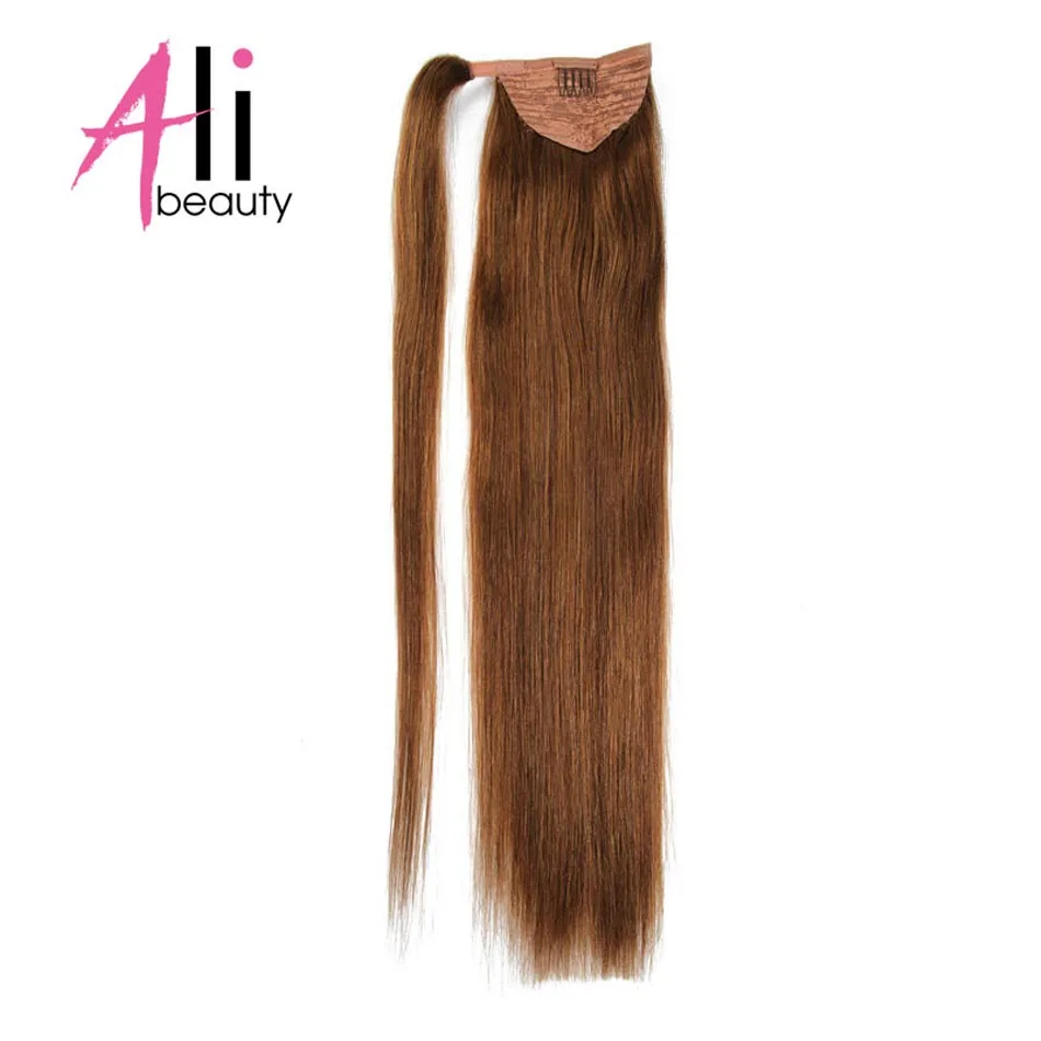 ALI BEAUTY человеческие волосы конский хвост европейские прямые 120 грамм