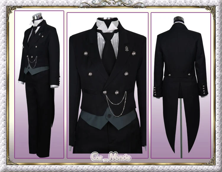 Black Butler 2 Kuroshitsuji Sebastian Michaelis Cosplay Costume Unisex Uniform for Man/Woman
Black Butler 2 Kuroshitsuji Sebastian Michaelis Cosplay Costume Unisex Uniform for Man/Woman