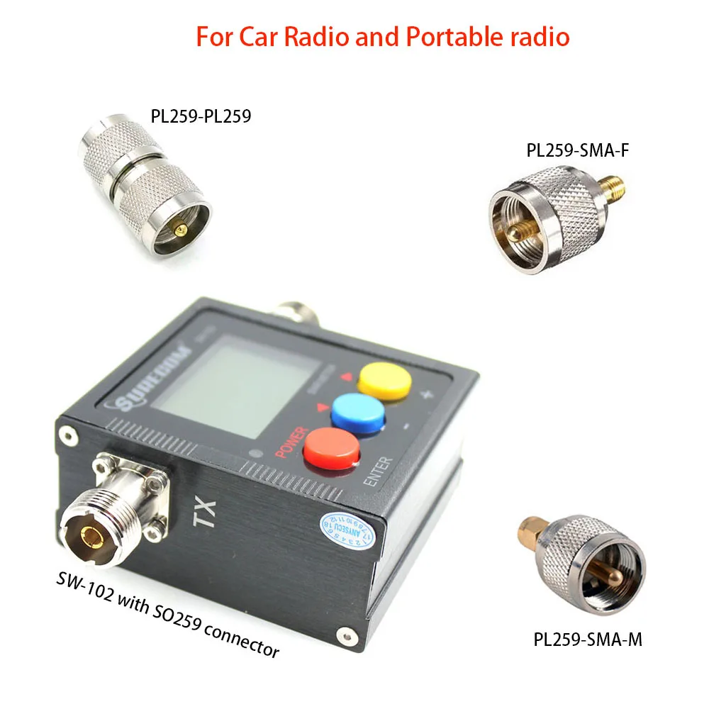 SURECOM SW-102 With Three Adaptor 125-520Mhz Digital UV Power&SWR Meter For Car Radio and Portable radio SW102
SURECOM SW-102 With Three Adaptor 125-520Mhz Digital UV Power&SWR Meter For Car Radio and Portable radio SW102
