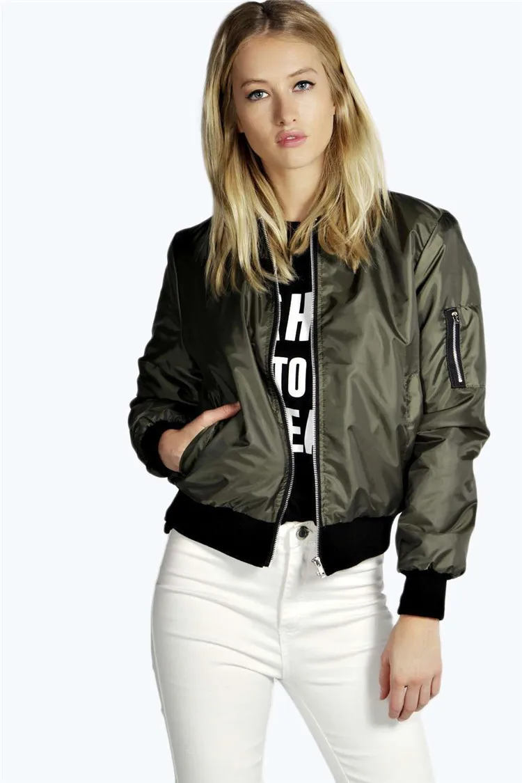 New Solid Color Jacket Women Long Sleeve Basic Coats Bomber Jacket Casual Zip Jacket Long Sleeve Women Outwear Tops
New Solid Color Jacket Women Long Sleeve Basic Coats Bomber Jacket Casual Zip Jacket Long Sleeve Women Outwear Tops