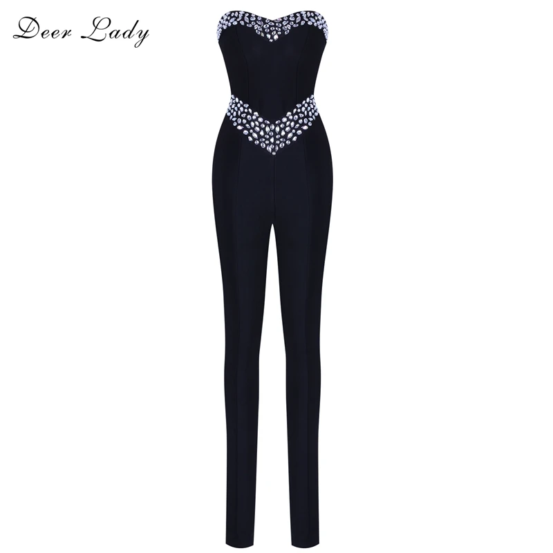 Deer Lady Sexy Bandage Jumpsuit 2019 Elegant Bandage Jumpsuit Rompers Womens Black Beaded Strapless Bandage Bodysuit Rayon HL
Deer Lady Sexy Bandage Jumpsuit 2019 Elegant Bandage Jumpsuit Rompers Womens Black Beaded Strapless Bandage Bodysuit Rayon HL