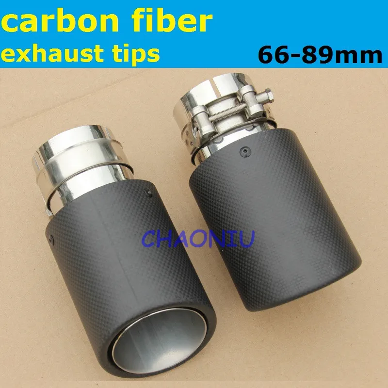 100 pcs inlet 66mm outlet 89mmCarbon Fiber car Exhaust Muffler Tip Automobile carbon Exhaust tip Pipe Tail
100 pcs inlet 66mm outlet 89mmCarbon Fiber car Exhaust Muffler Tip Automobile carbon Exhaust tip Pipe Tail